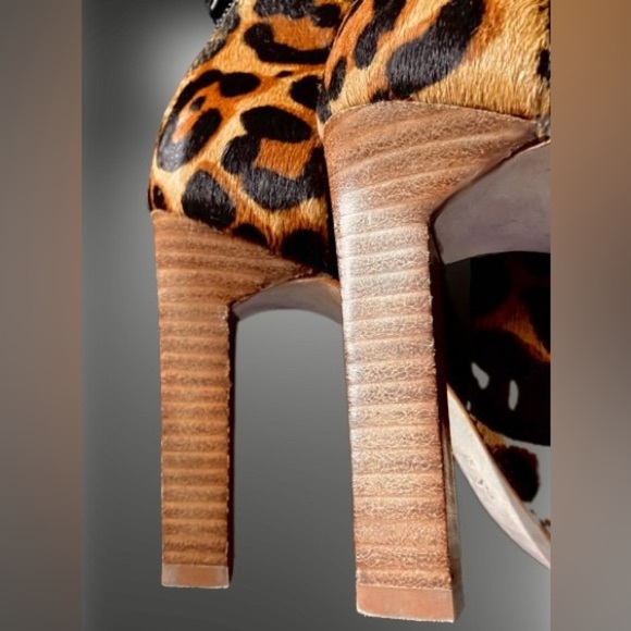 Boden “Cicely” leopard print cowhide/leather, high-heeled shoe wmns size 8/39 - Picture 6 of 7